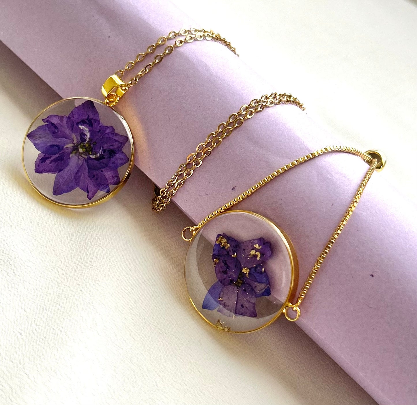 Amethyst Bloom Bracelet And Necklace Set