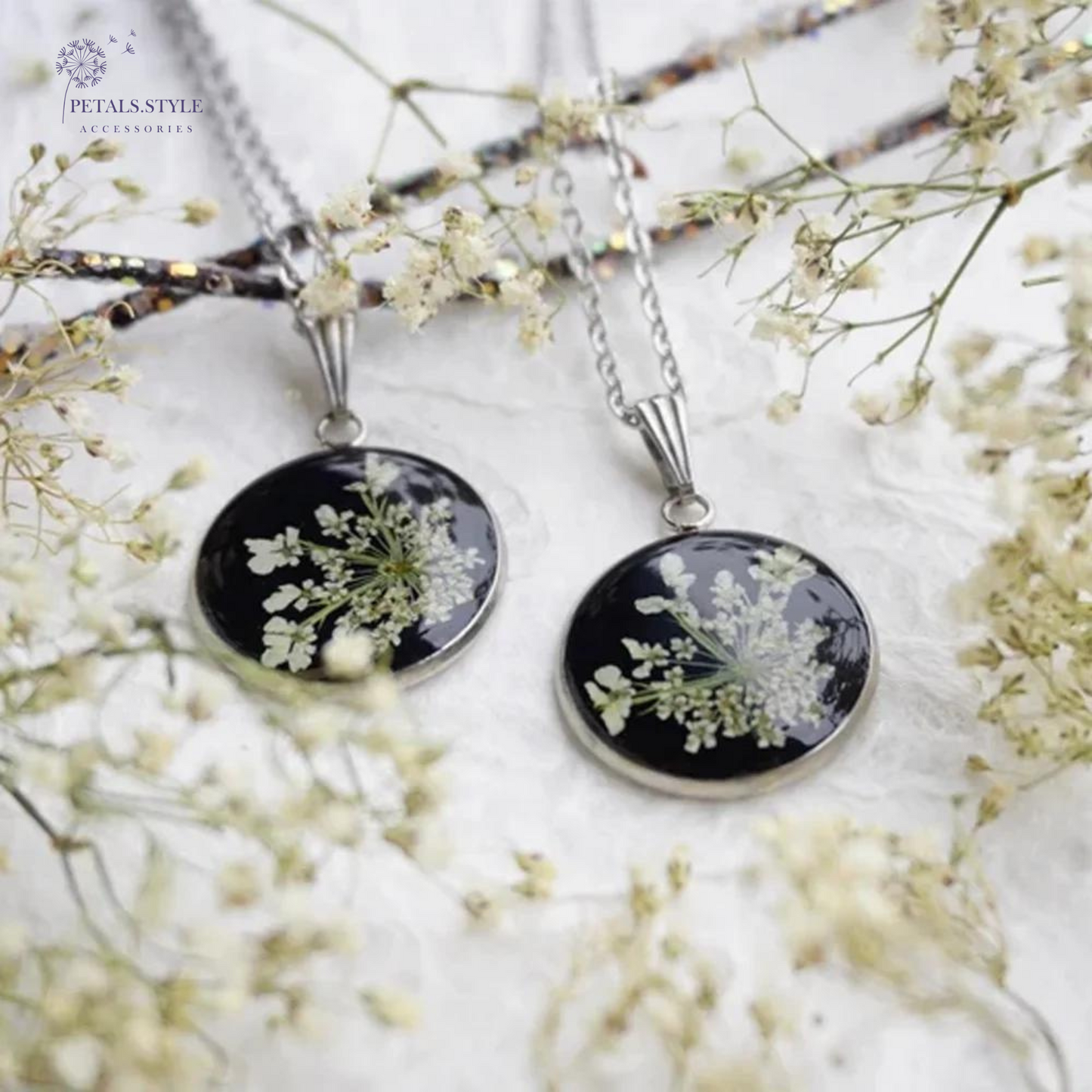 Fairy Noir Ensemble Necklace Earrings Set