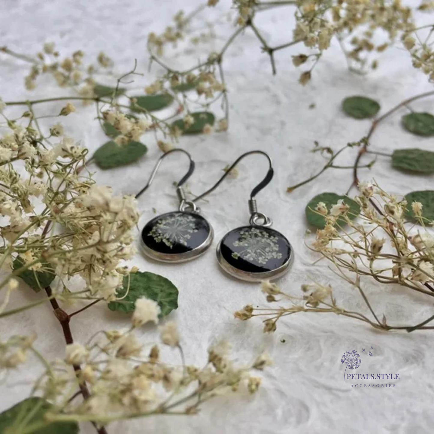 Fairy Noir Ensemble Necklace Earrings Set