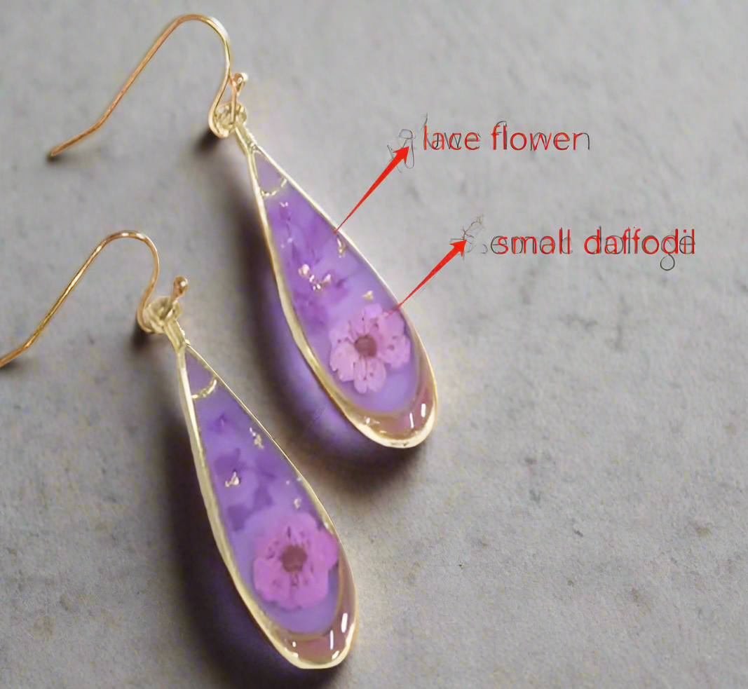 Lavender Lace Earring