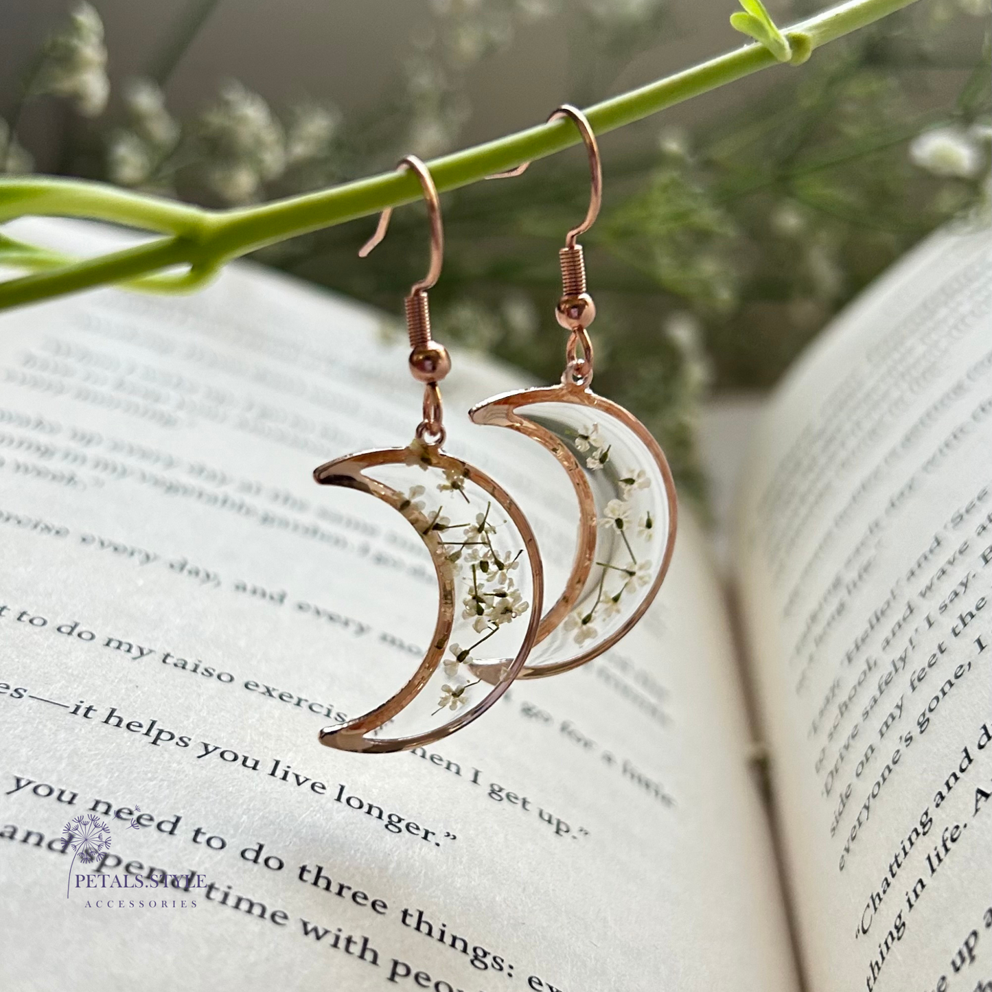 Moon Flower Earrings