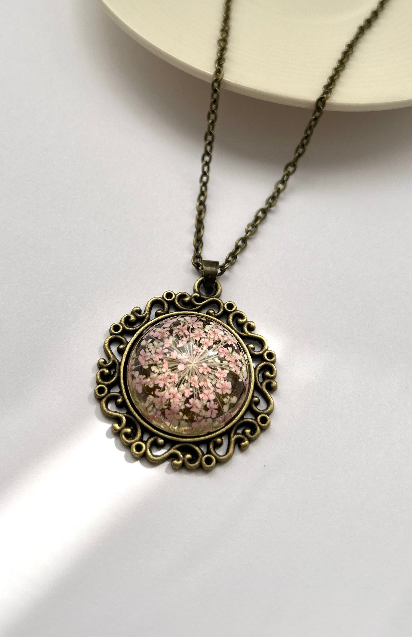 Vintage Floral Charm Necklace